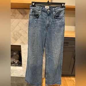 Citizens Of Humanity Wide-Leg Blue Denim Jeans